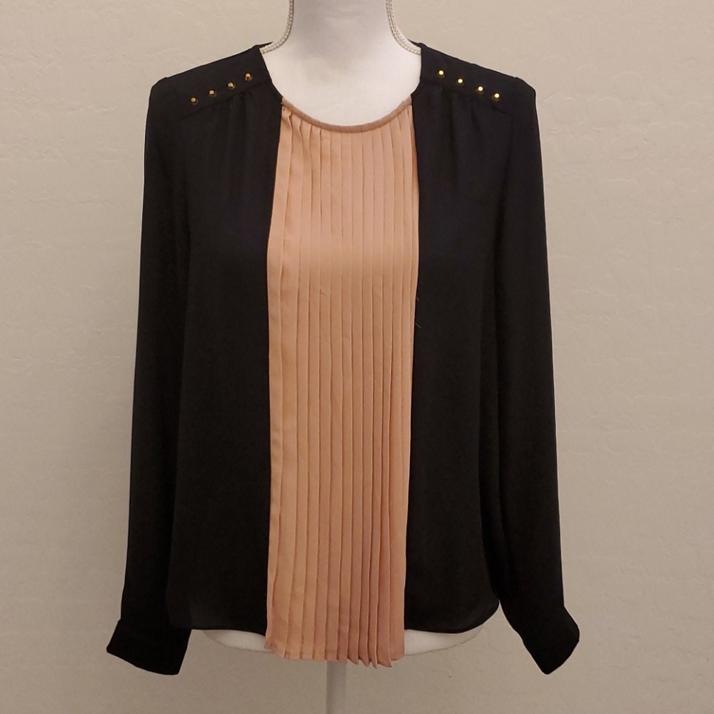 Blouse with Gold Stud Accents